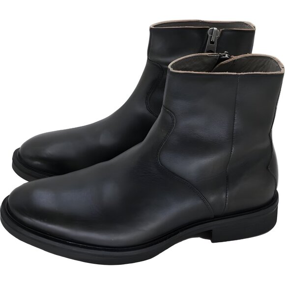 All Saints Lang Chelsea Boots Black Ankle Zip Dress Men's US 11 - Picture 2 of 6
